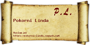 Pokorni Linda névjegykártya